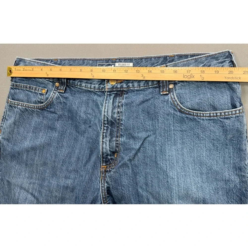 Carhartt Men's Relaxed Fit Jeans Medium Wash Blue Denim Work Pants | 40x30